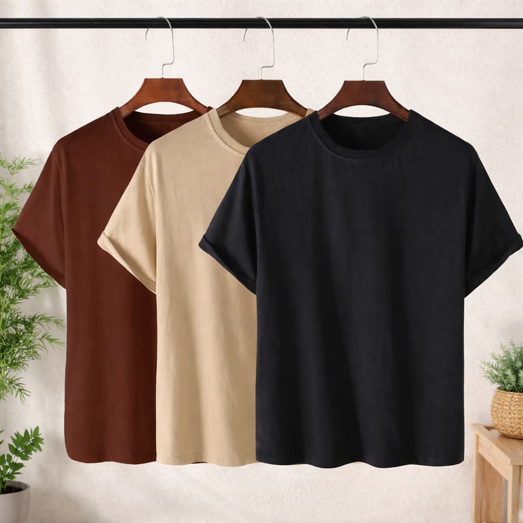 Kit 3 Camisetas Básicas Masculina Feminina Unissex Streetwear Camisa T-Shirt Slim Promoção Algodão