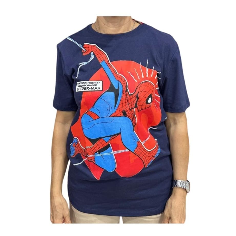 Camiseta Homem Aranha Azul Marinho - Piticas
