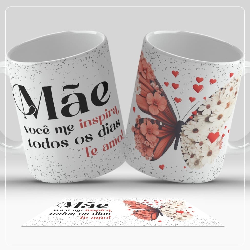 Caneca presente dia das maes 325ml Presente feito com amor amigos e amigas, mãe, tia,vô  Coleção Amor Próprio