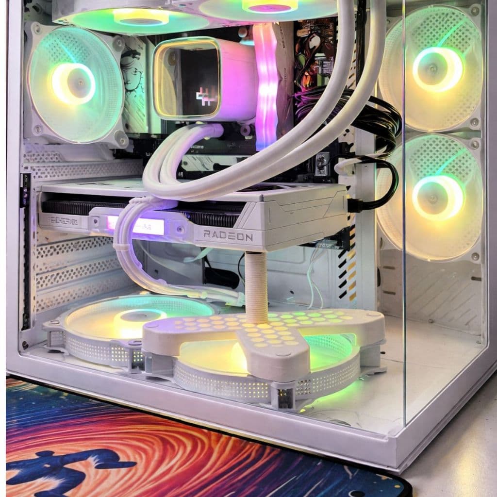 Suporte GPU Anti-Sag com Base para Cooler 120mm Plataforma para Placa de Vídeo Universal