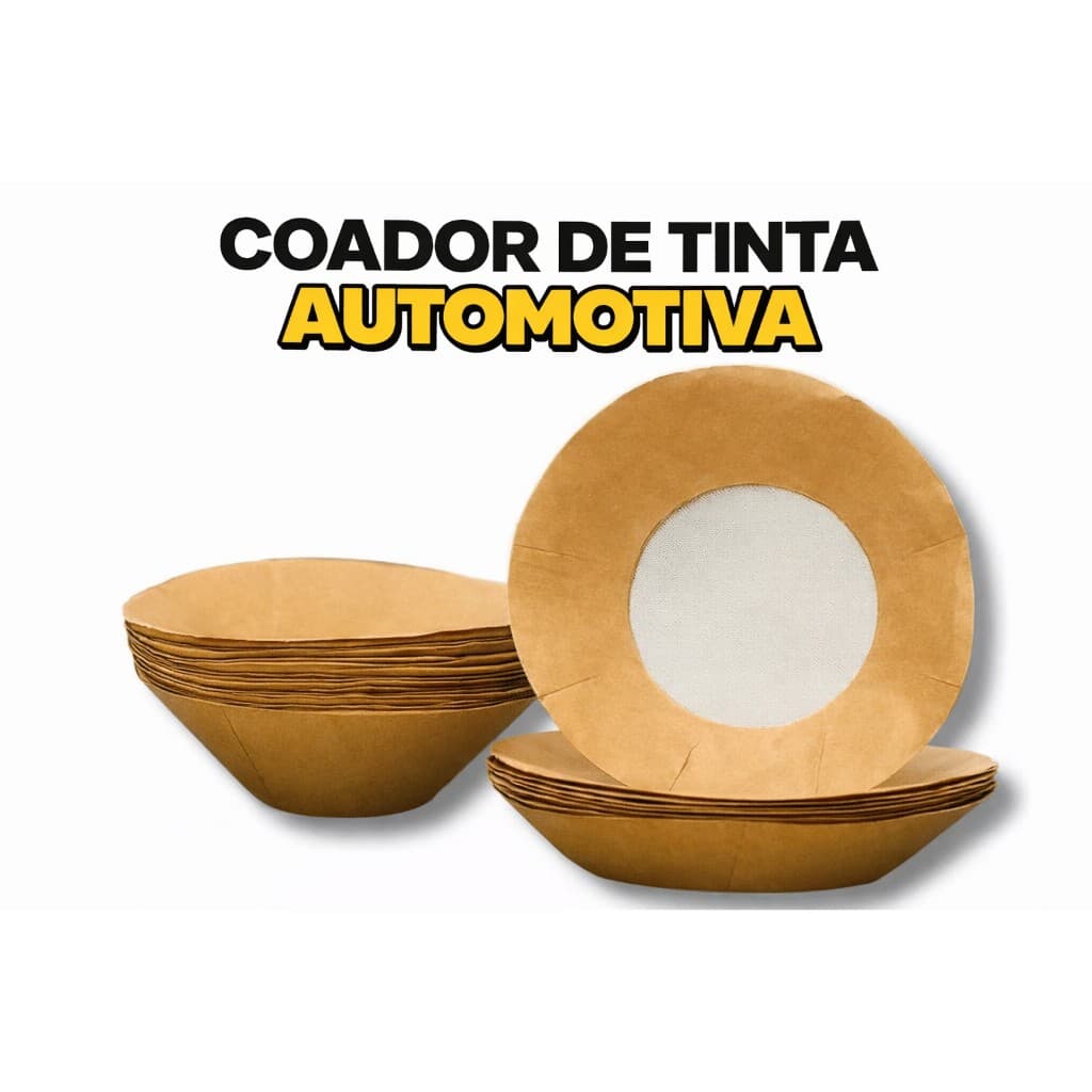 KIT 10, 30 e 50 Uni. Coador de Tinta Automotiva | Papelão e Nylon - Ótima Filtragem Envio Imediato
