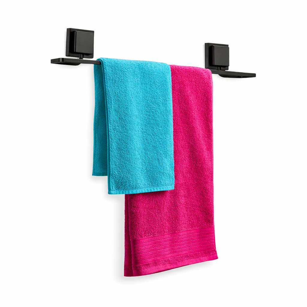 Porta Toalha De Banho Piatina Black 3M