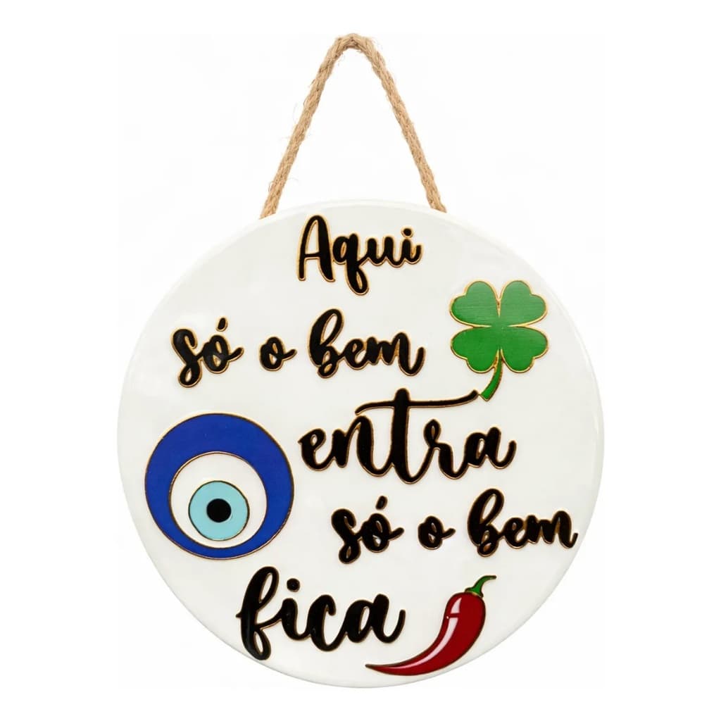 Mandala Olho Grego Com Frases Decorativa Parede só o bem