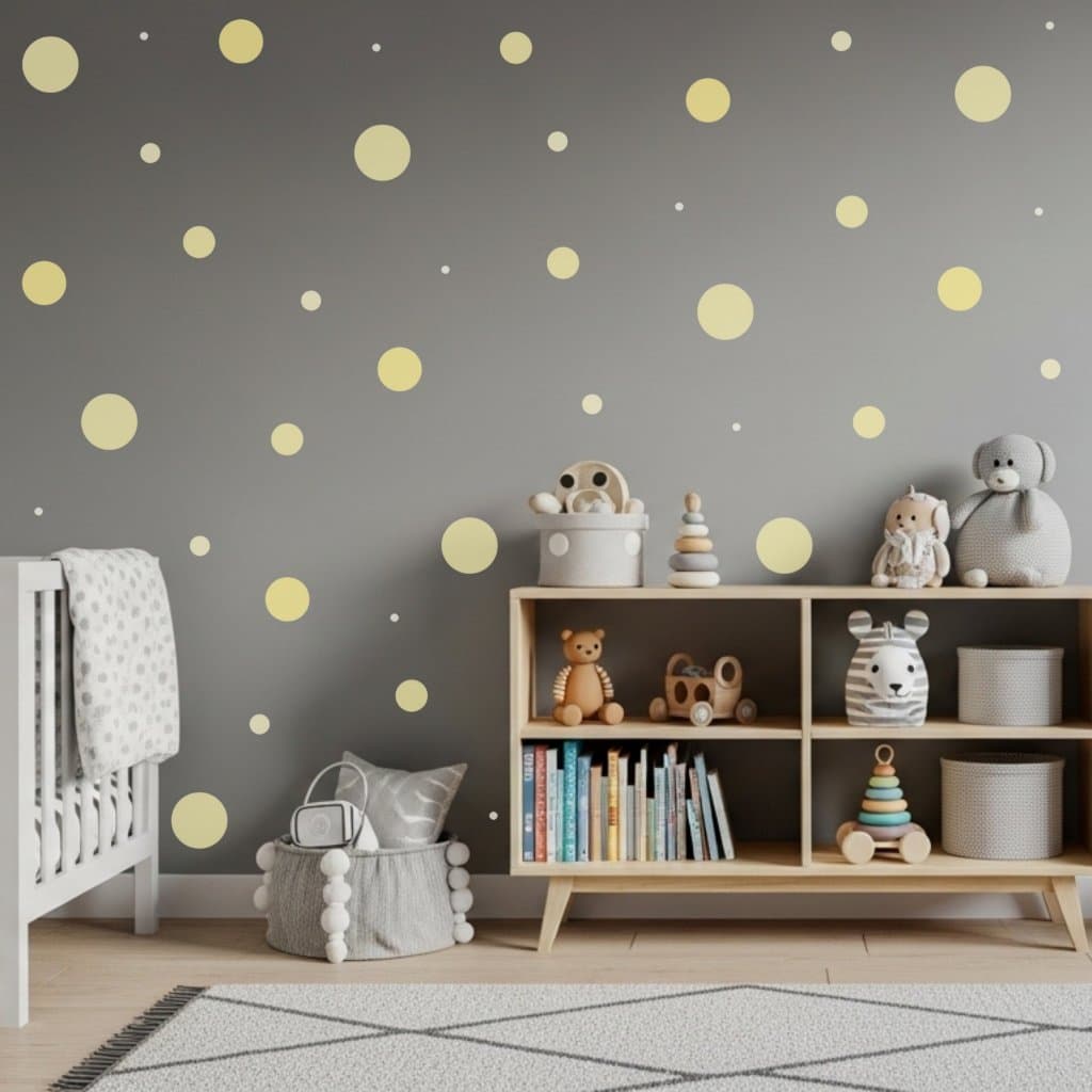 Adesivos de Bolinhas Delicadas para Quarto Infantil – Em Vinil