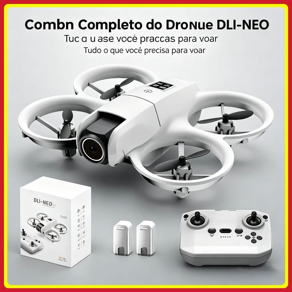 🚁 DLI Mini Drone HD Profissional WIFI Dual Cmaera Altitude RC Quadcopter Brinquedos 2 Baterias