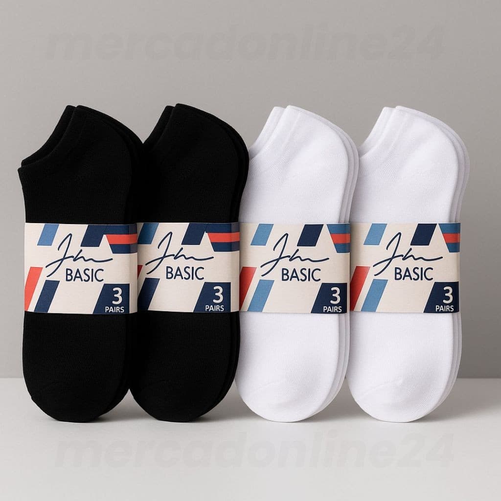 Kit 12 Pares Meias Soquete Unissex Respirável Conforto Dia a Dia