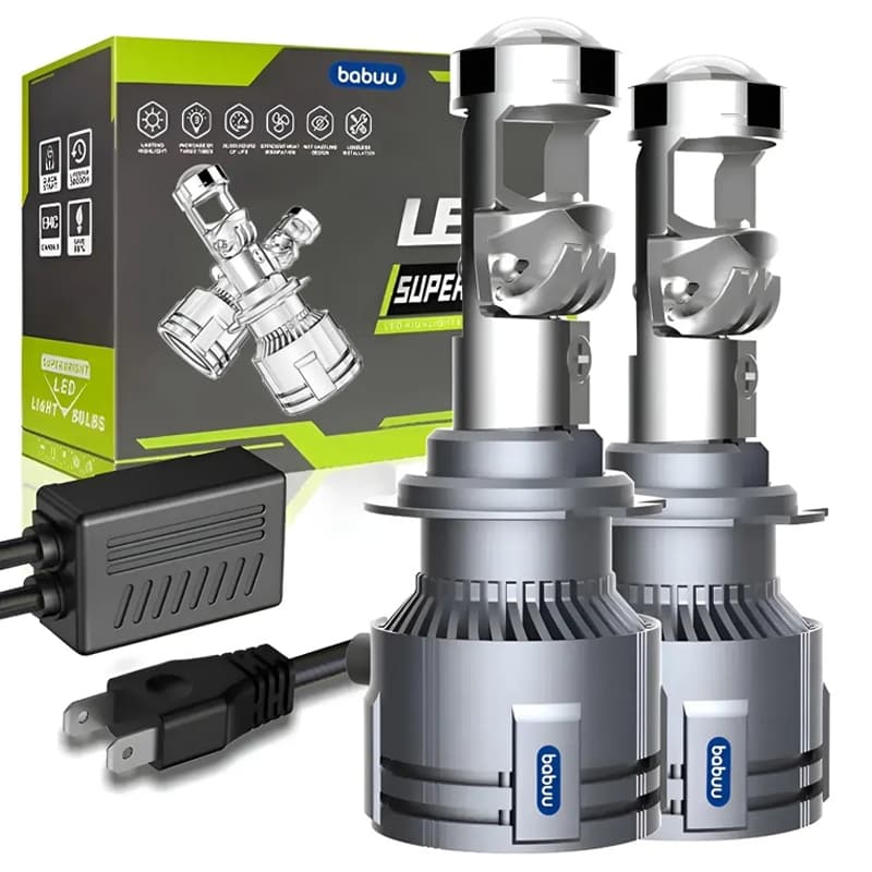 Par 200W 30000lm Ultra Farol Do Carro Mini Projetor Alto/Baixo H4 H7 6500K Branco Super Led Luzes