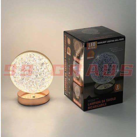 Luminária de Mesa Lua Cheia, Estrela, Cristal Recarregável Luz Quente e Frio 700K-6500K