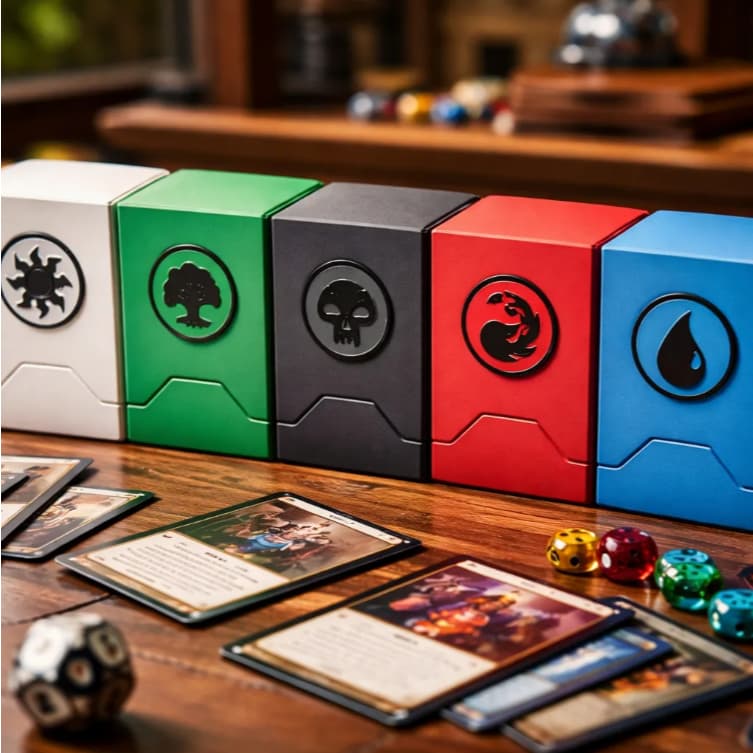 Porta Deck Magic Commander Temático Símbolos Mana Double Sleeve