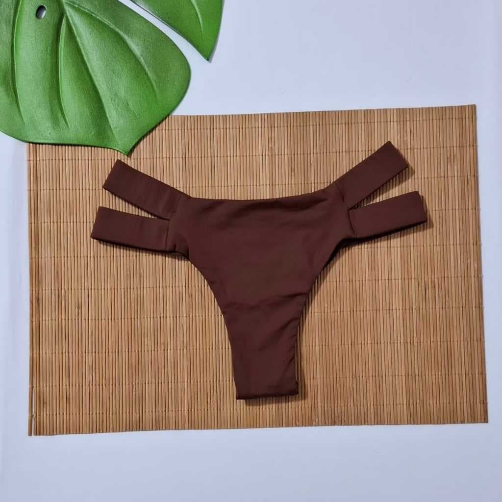 Calcinha De Biquíni Feminino Avulso 2 Tiras Fio Duplo Forrado Verão Praia