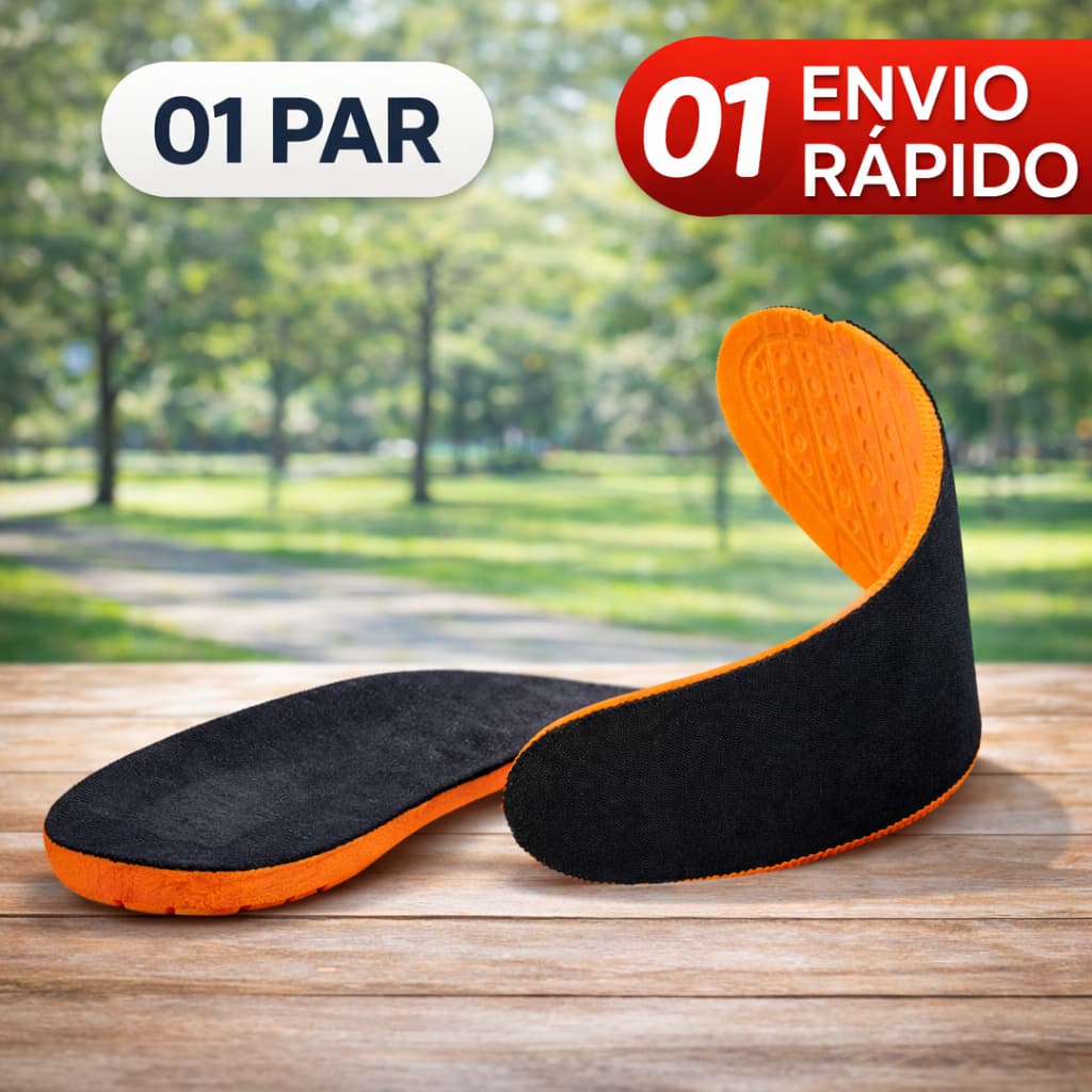 Palmilha Fina Macia Ortopédica de Gel Anti-Impacto Anatômica - Auxilia na Dor no Pé, Calcanhar, Esporão
