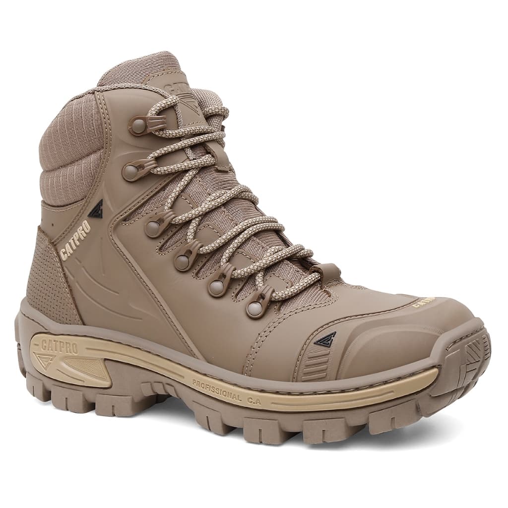 Coturno Bota Segurança CAT Pro Masculino Solado Emborrachado Tratorado  Anti Derrapante Resistente Robusco Aderente l