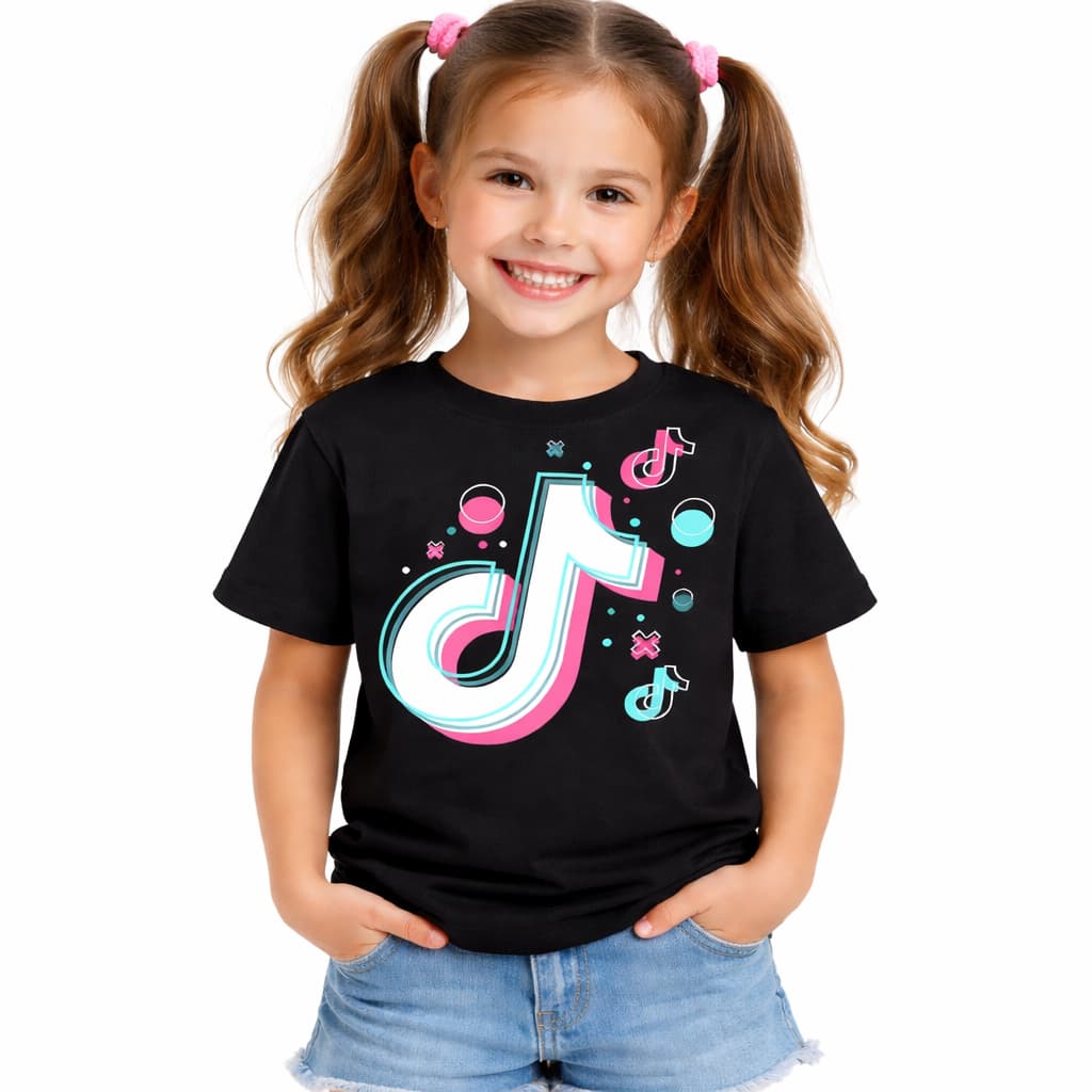 Camiseta Infantil E Adulto Tik Tok Camisa 100% Algodão Estilosa Envio Rapido