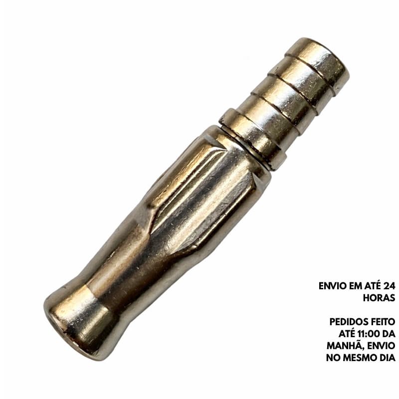 Esguicho Reto Metal para Mangueira 1/2 Alta Pressão