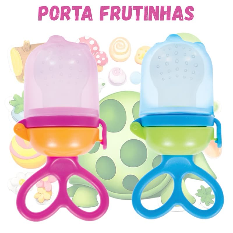 Porta frutinhas C/ sugador em silicone Buba perfeito para introdução alimentar