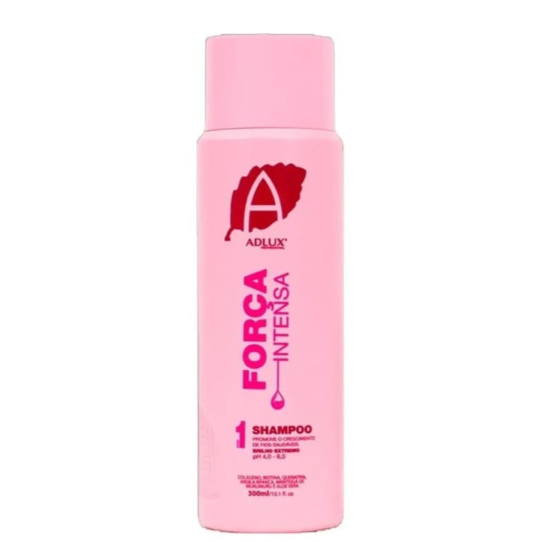 SHAMPOO FORÇA INTENSA ADLUX PASSO 1 MANUTENÇÃO CAPILAR ANTIQUEDA CABELOS FORTES HIDRATANTE
