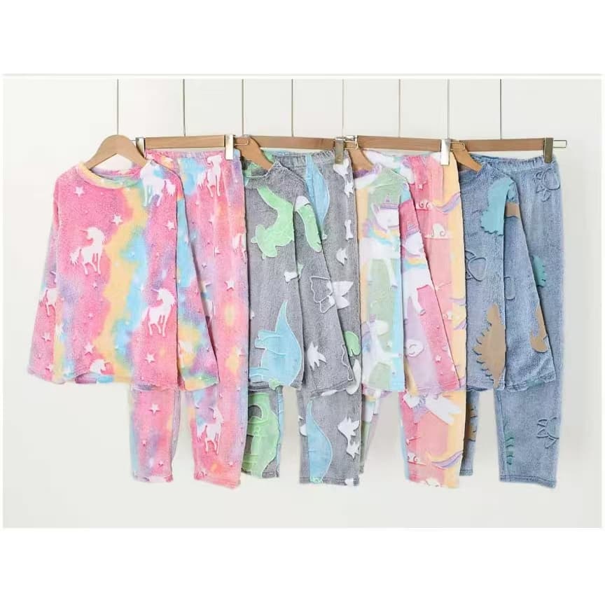 Pijama de Frio Feminino 8 a 13 anos Soft Peluciado Inverno Conjunto Quentinho
