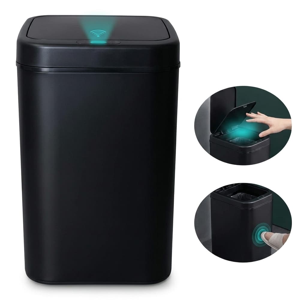 Lixeira Automática Inteligente 16L Sem Toque Cozinha Banheiro Recarregavel Anti Odor