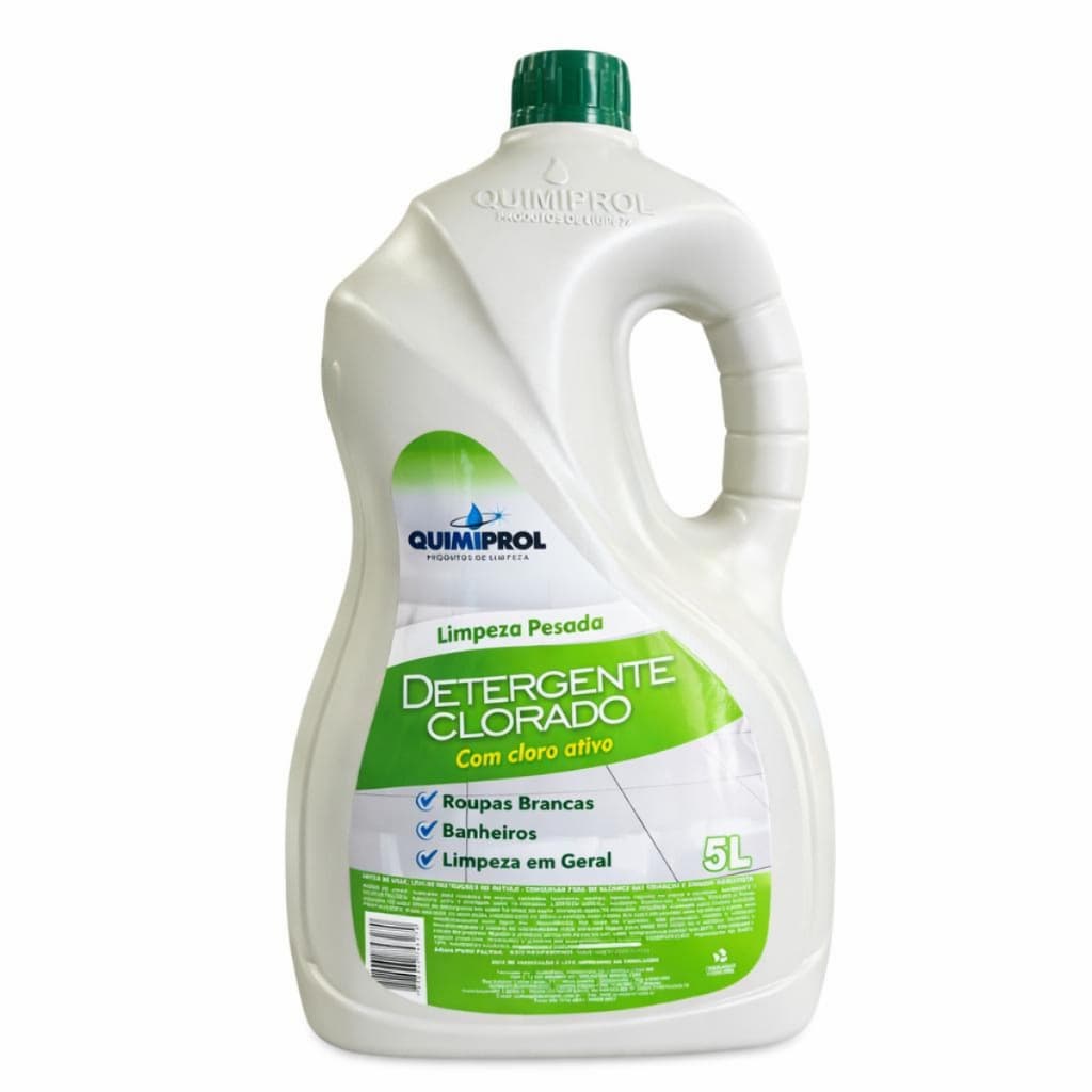 Detergente Clorado Quimiprol – 2L e 5L Antimofo limpeza piso banheiros roupas brancas