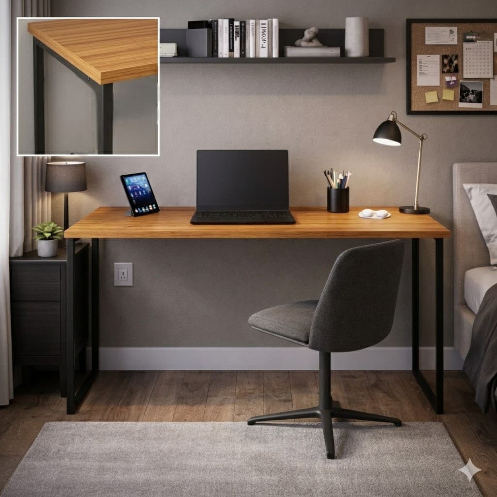 QUEIMA DE ESTOQUE - Mesa para Computador Industrial 120x60 cm com Estrutura em Metal