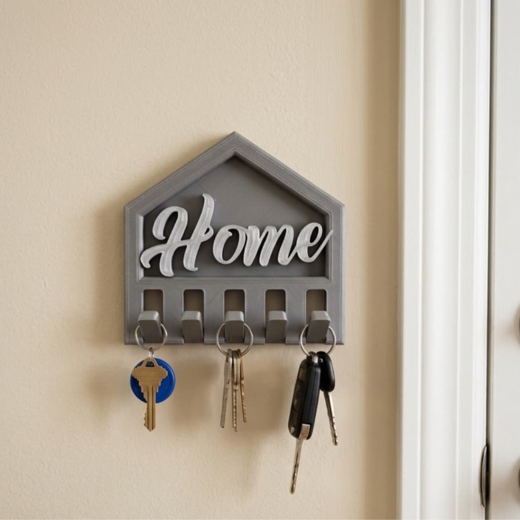 Suporte De Chaves - Home - Organize Sua Entrada Com Estilo - Fixação sem Furo