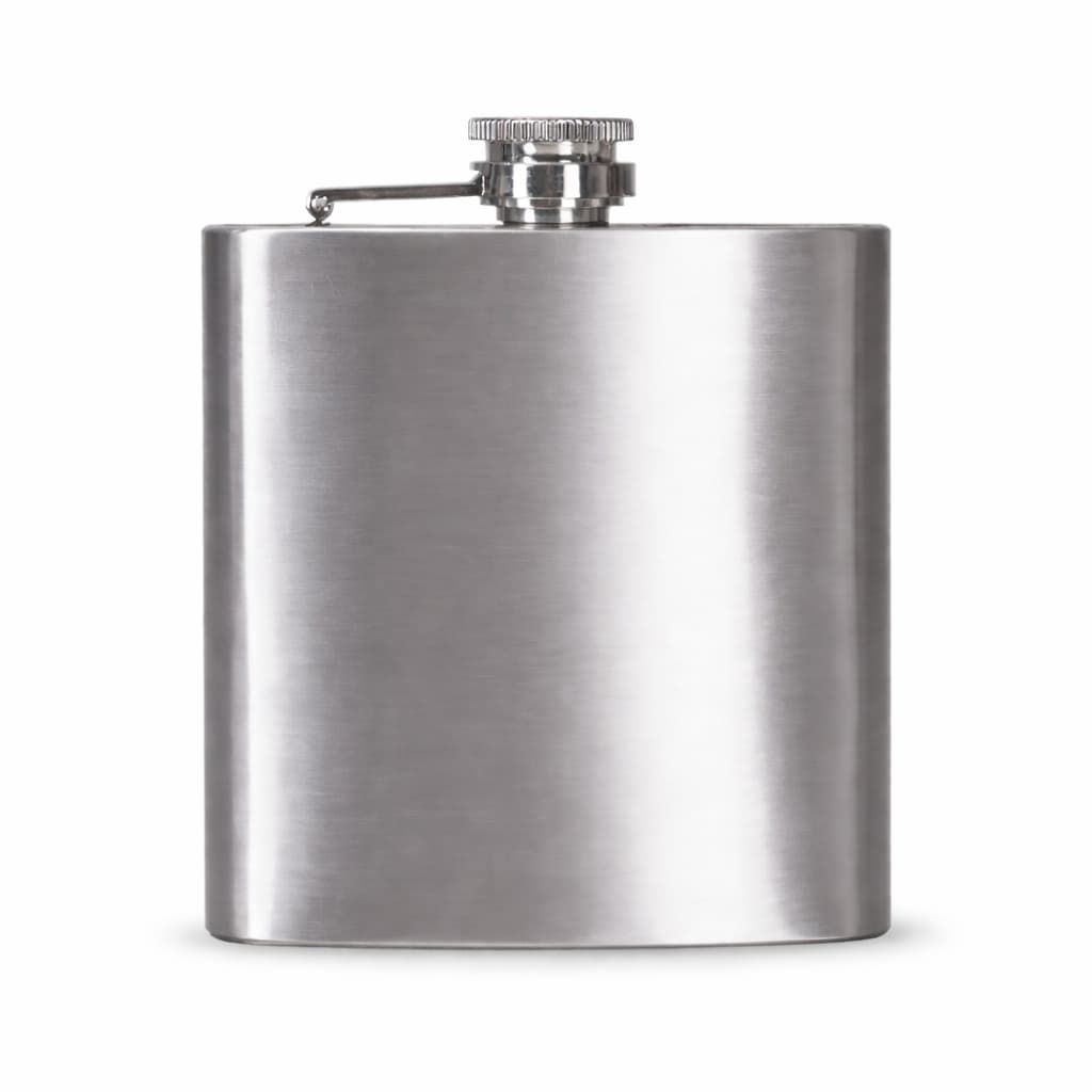 Porta Whisky Cantil 6oz Aço Inox Compacto 170ml Elegante