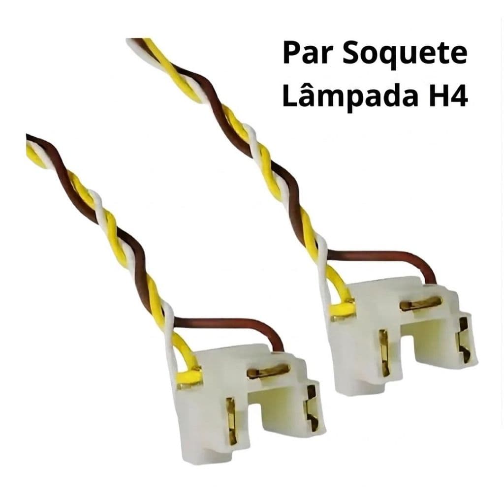 Par Soquete lâmpada farol H4/H5 com fio 1.50mm ald006