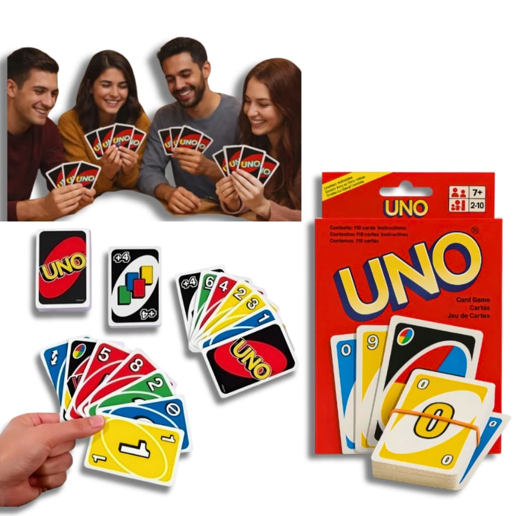 Uno Jogo Cartas Baralho Edição Especial Festas 110 Unidades Clássico Crianças Diversão Família