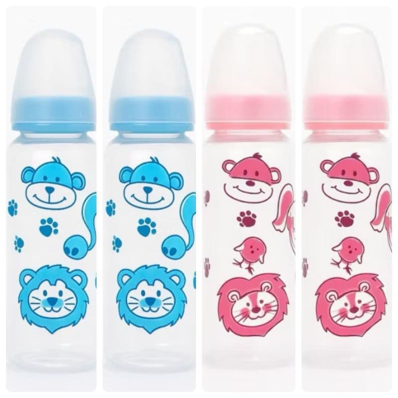 Kit com 4 Mamadeiras 240ml para Criança