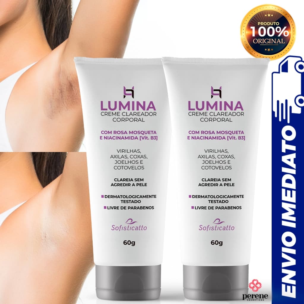 2 Luminas Creme Clareador para Virilhas e Axilas 60g