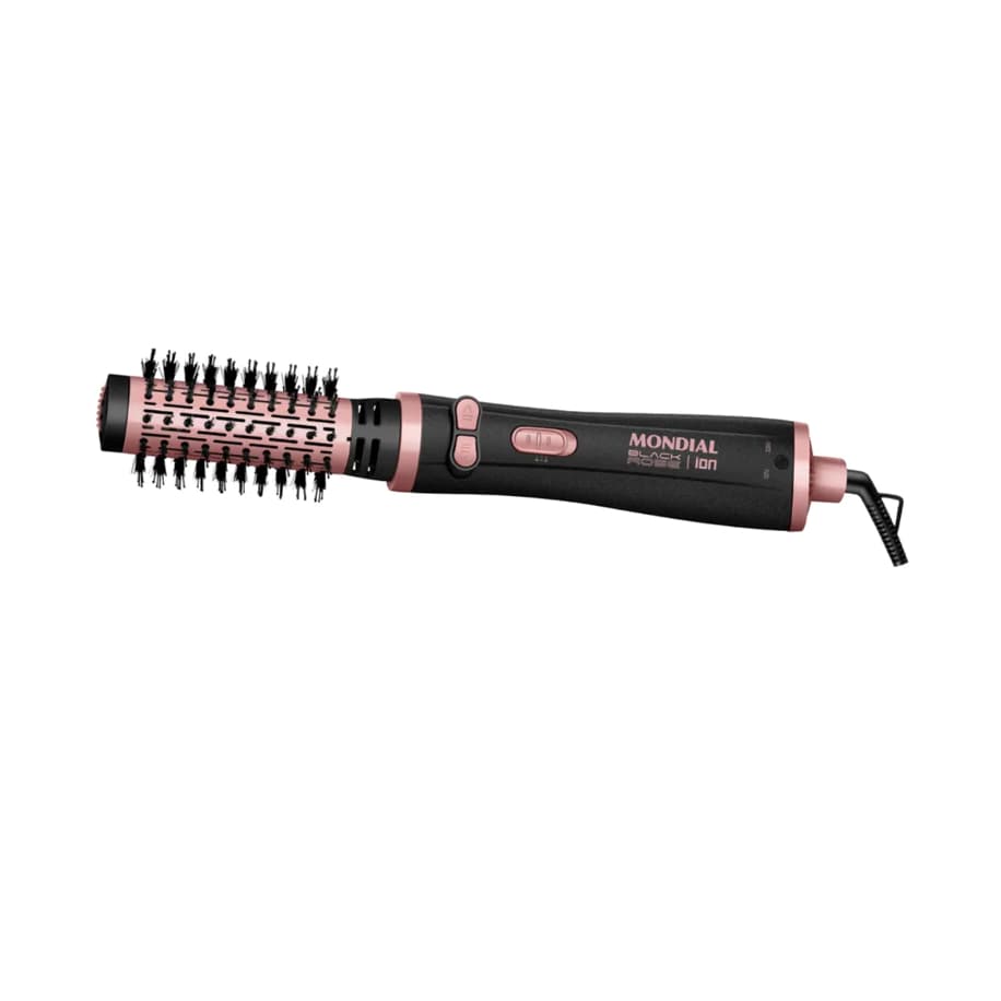 Escova Rotativa Mondial Preto e Golden Rose ERB-01 Bivolt