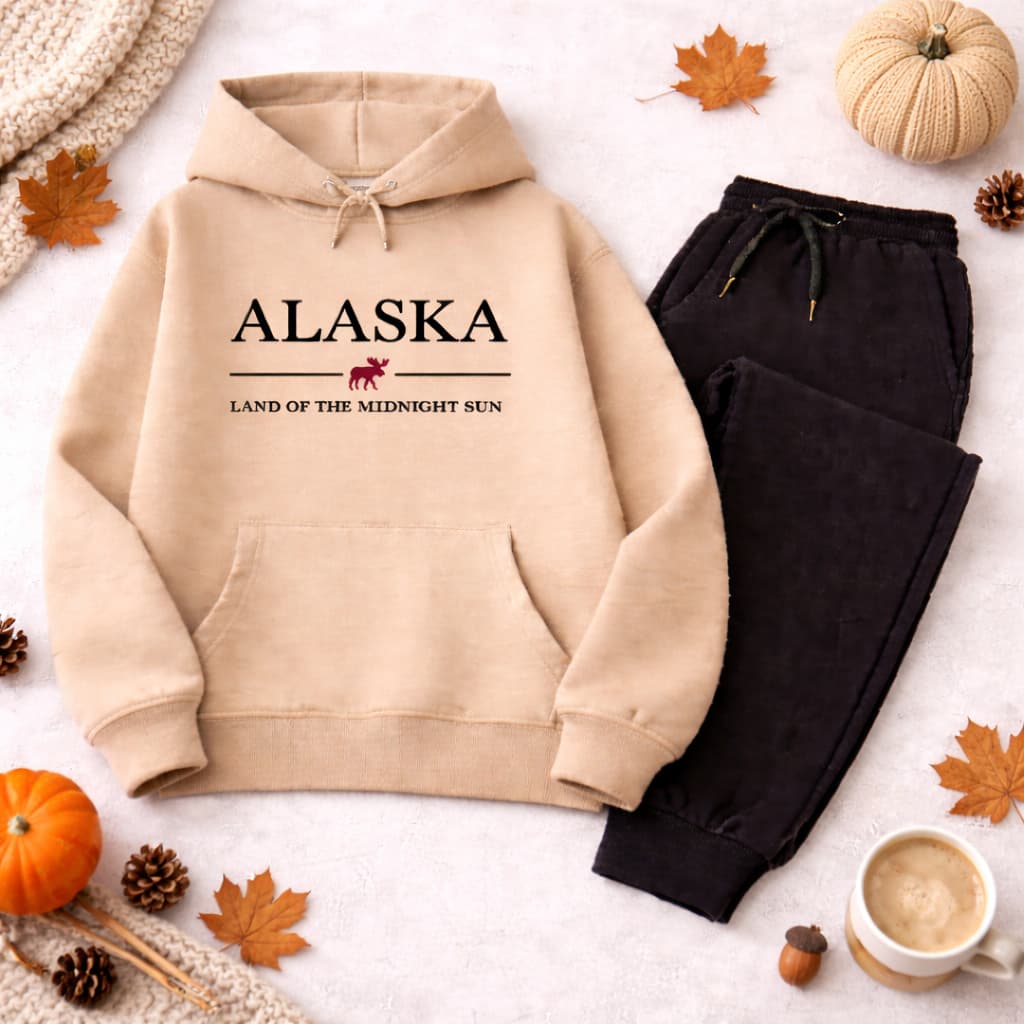 Conjunto Moletom Alaska Infantil Flanelado Canguru com Calça Inverno Quentinho Estampa Unissex