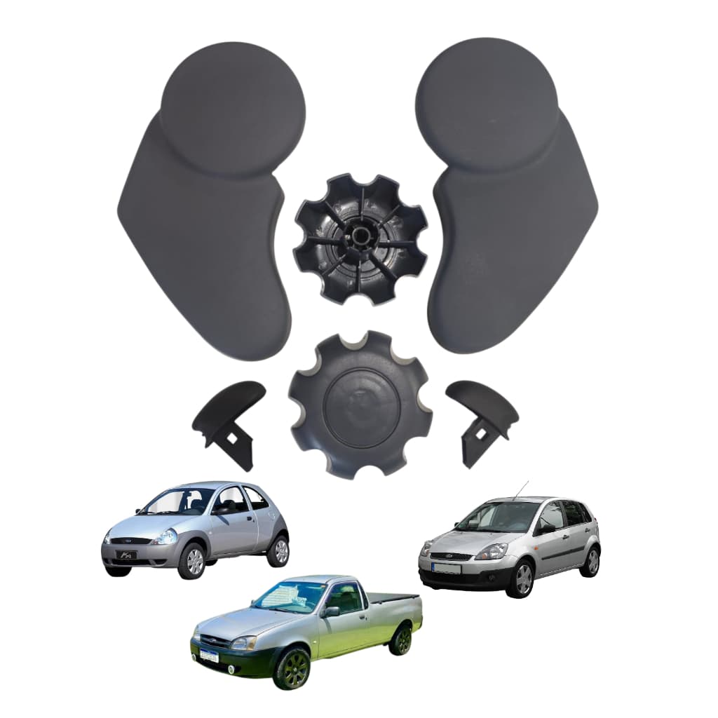 Kit Acabamento Completo Banco Dianteiro Ford Ka Fiesta Courier - Grafite