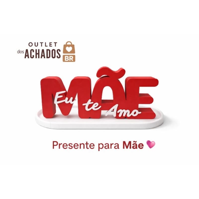Decoração Mãe Eu Te Amo Romântico Presente Criativo Base 23cm