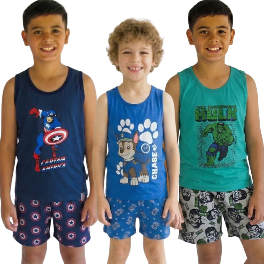 Pijama Infantil Masculino Regata Personagens