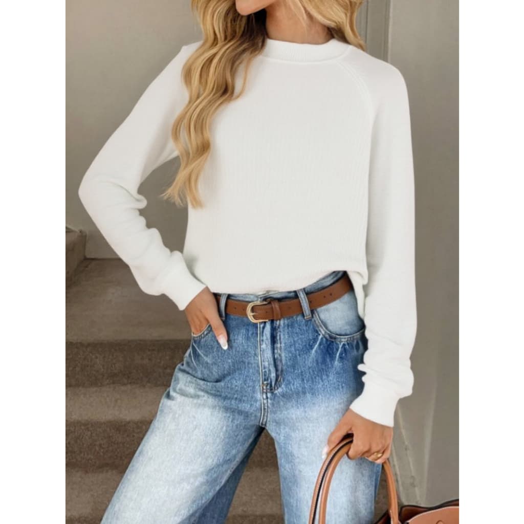 Blusa Mohair (angorá) Blusa Manga Longa Feminina Grosso Estampada Lisa Feriado Férias Escritório Diário Outuno Inverno