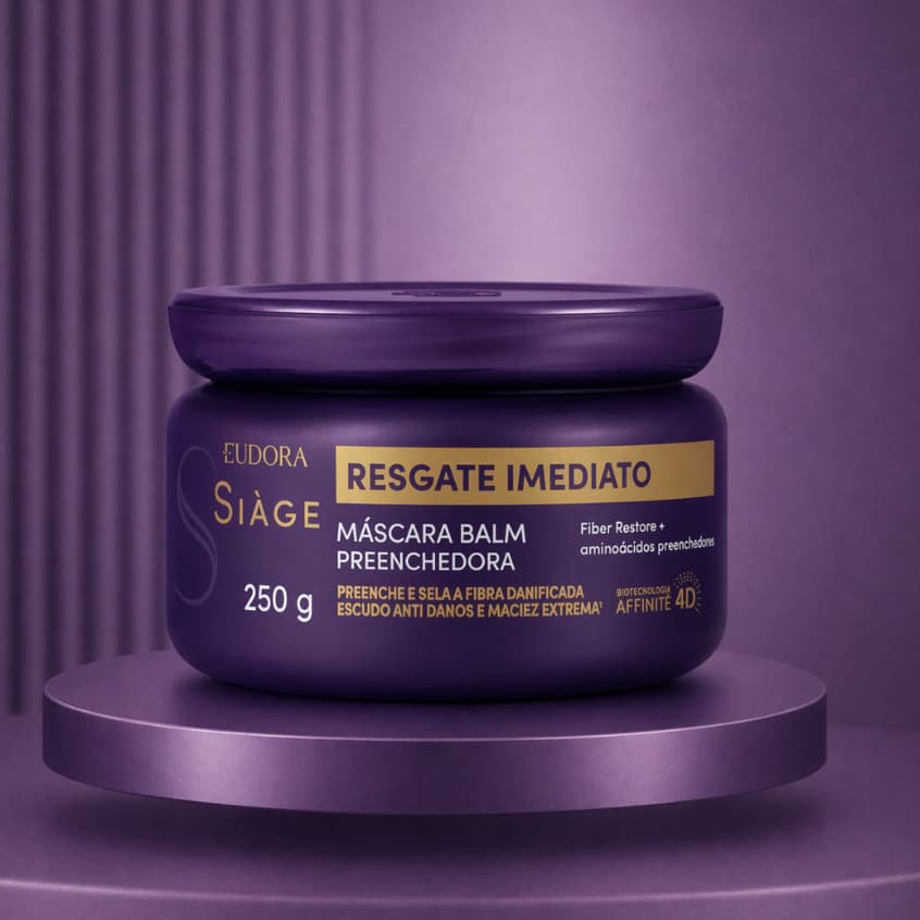Máscara Eudora Siáge Preenchedora Resgate Imediato 250g Fórmula Enriquecida