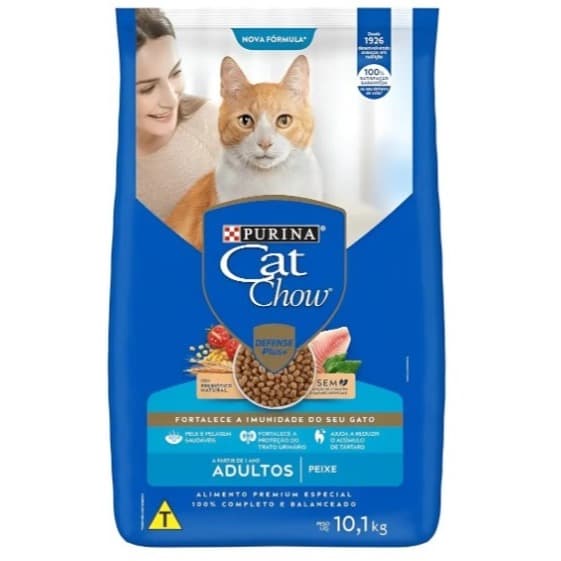 Purina Cat Chow Gatos Adultos Sabor Peixe 10,1kg