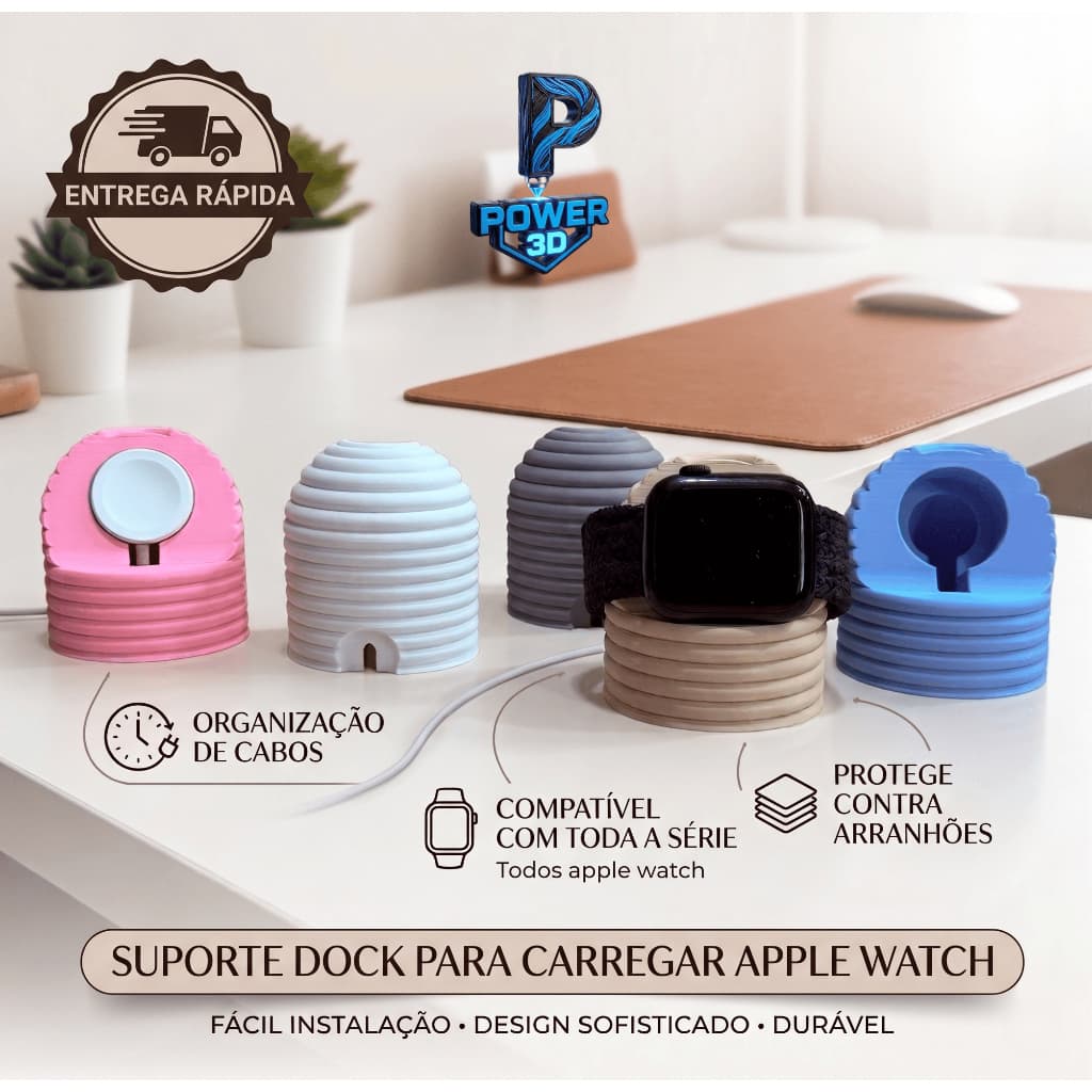 Suporte Dock Relógio Base Suporte De Carregamento Para Apple Watch Todos Modelos