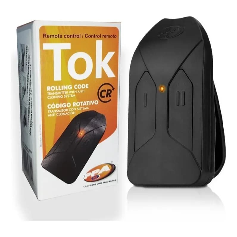 Controle Remoto para portão eletrônico automático PPA Tok 433 Dupla Tecnologia com Bateria
