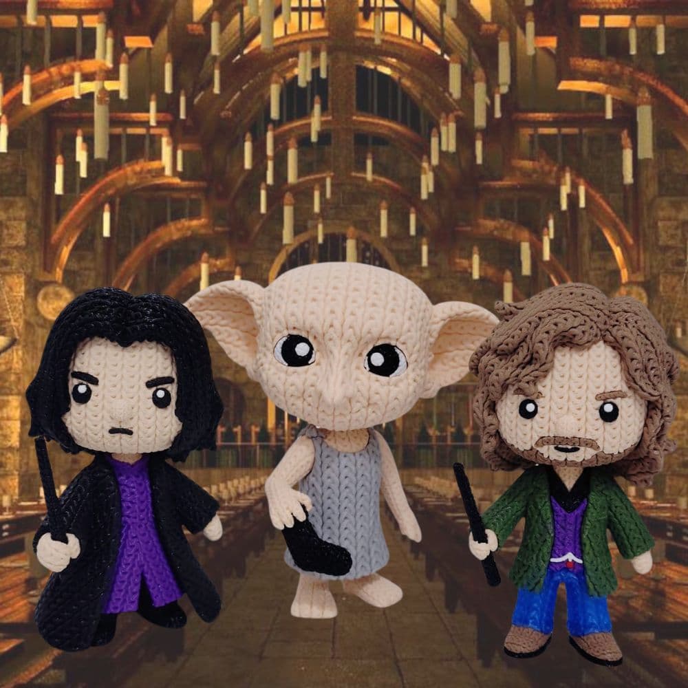 Harry Potter Boneco 3D Colecionável Siriús Severo Malfoy Dobby Hermione Ron Harry Decoração Geek Miniatura Impressão 3D