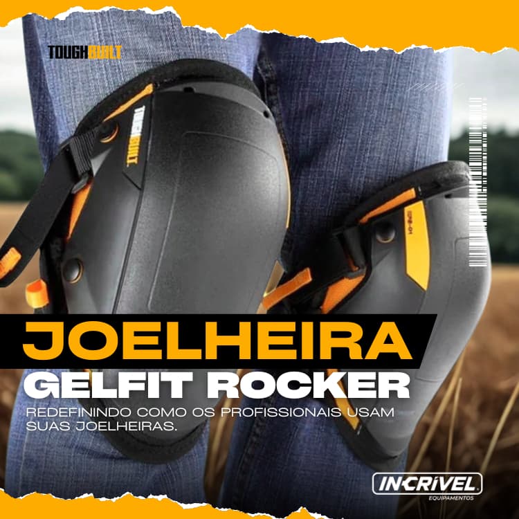 Joelheira Profissional Industrial Reforçada Compressão Ajustável Toughbuilt Obra Reforma Jardinagem