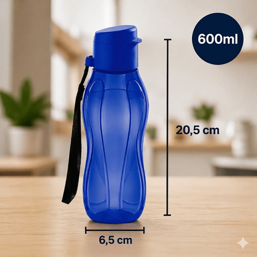 Kit 2 Garrafas Squeeze 600ml Academia Esportes BPA Free Ergonômica