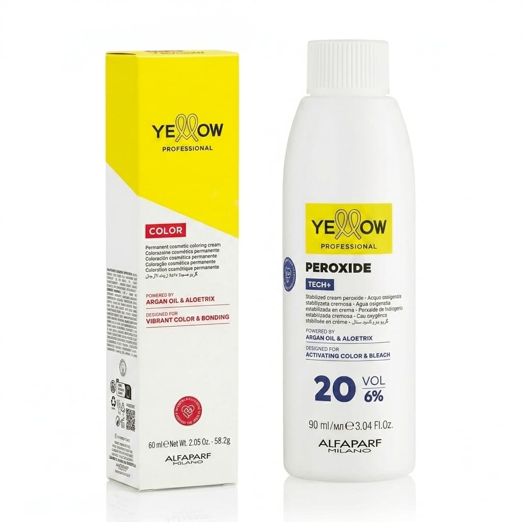Kit Yellow Coloração 9.4 Louro Claríssimo Cobre 60ml + Água Oxigenada 20vol 90 ml