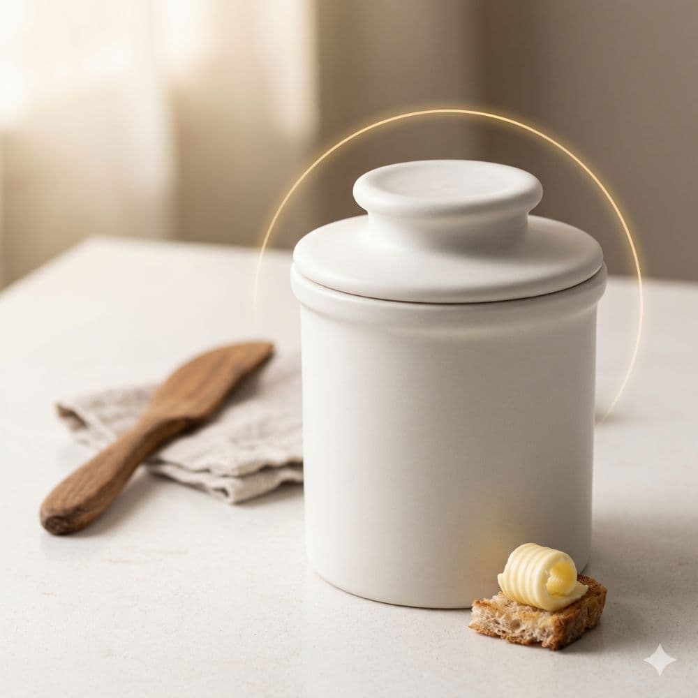 Manteigueira Francesa em Porcelana Premium (ENVIO IMEDIATO)