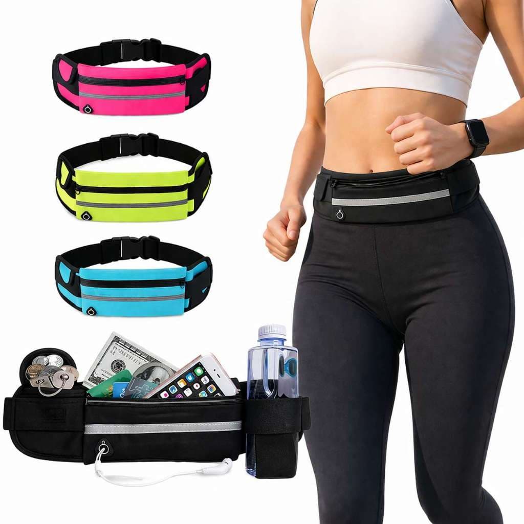 Pochete Corrida Celular Esportiva Sem Volume Compacta Leve Impermeável Porta Celular Porta Garrafa Academia