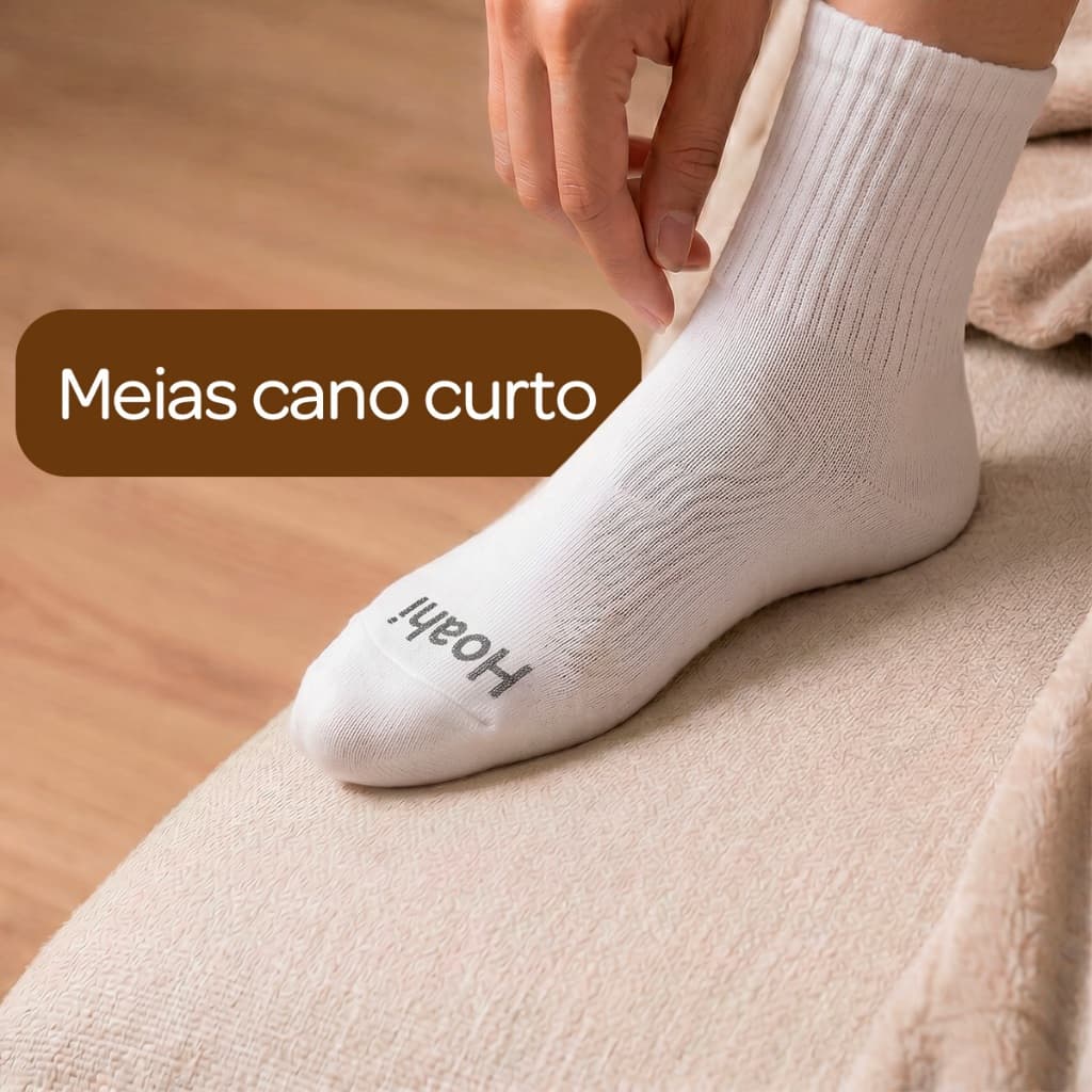 Meia Invisível Antiderrapante Unissex Silicone Confortável Não Escorrega