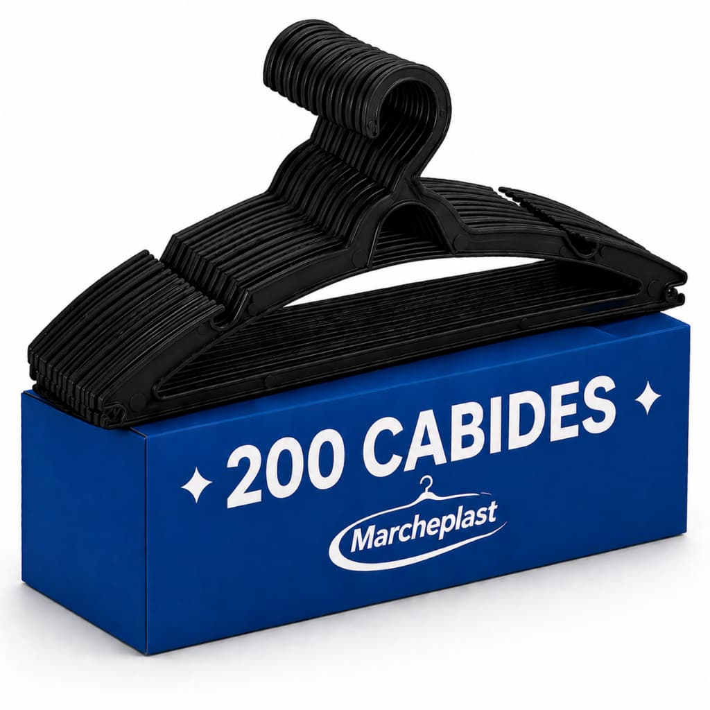 Kit com 200 Unidades Cabides Adulto Preto Envio Imediato
