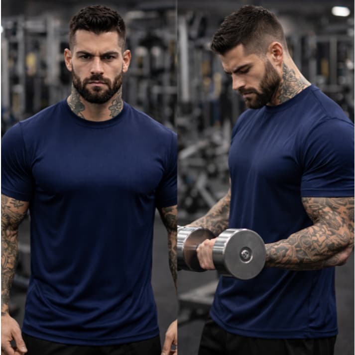 Kit 4 Camisetas Dry Fit Masculina Academia Treino Corrida Futebol Fitness Camisa Esportiva Leve Confortável