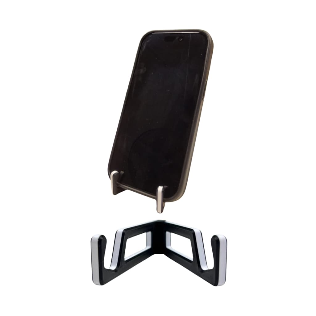 Suporte Celular Dobrável Minimalista Preto 3D Brinde